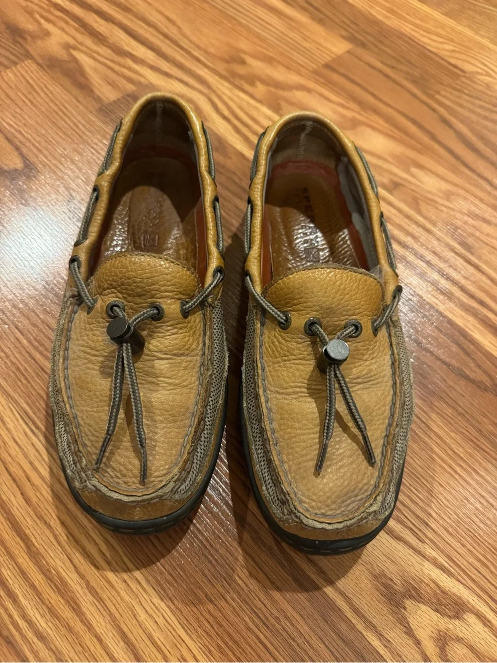 Men's Sperry Casual Tan Leather Top Sider, Lace Detail 1 Eye, Hard to Find, Rare